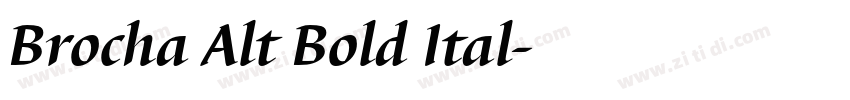 Brocha Alt Bold Ital字体转换
